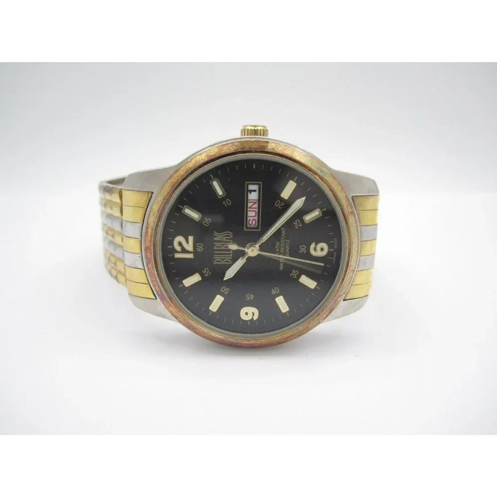 Men Bill Blass Quartz WR Analog 35mm Round Watch (H858) 
